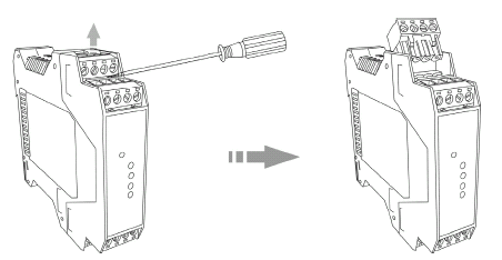 SWP9067信號(hào)隔離器端子拆卸方法 SWP9067信號(hào)隔離器端子拆卸方法