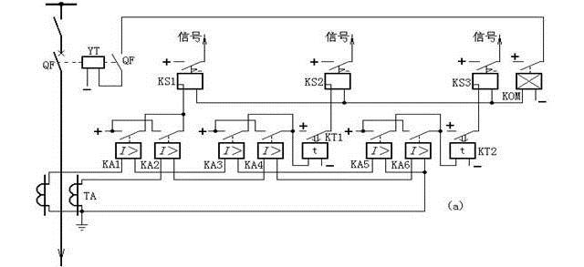 三段式電流保護(hù)接線原理圖 三段式電流保護(hù)接線原理圖