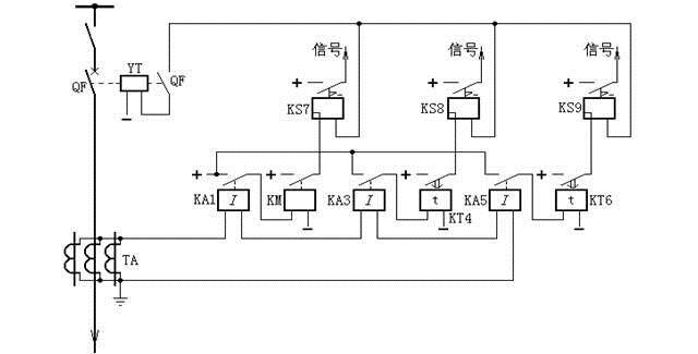 三段式零序電流保護(hù)原理接線圖 三段式零序電流保護(hù)原理接線圖