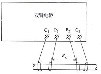 直流雙臂電橋測(cè)電阻接線示意圖 直流雙臂電橋測(cè)電阻接線示意圖