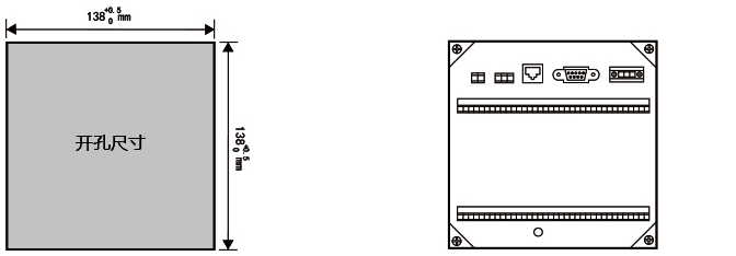 YR-ASR600無(wú)紙記錄儀開孔尺寸