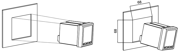 SWP-EZC/EZD三相電力儀表開孔尺寸 SWP-EZC/EZD三相電力儀表開孔尺寸