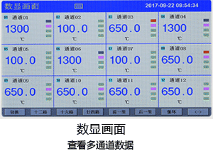 觸摸式無(wú)紙記錄儀數(shù)顯畫面